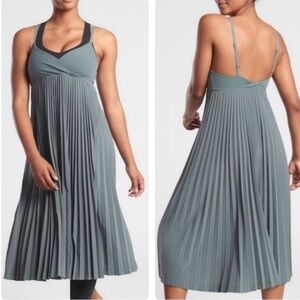 Athleta Pirouette Midi Dress, Metropolis Grey SIZE S #657899 O0502H